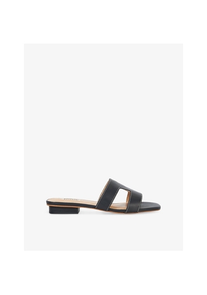 Womens Dune Loupe Wide-Fit Smart Slider Leather Sandals