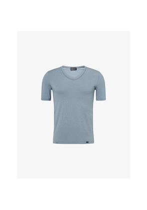 Mens Hanro Regular-Fit V-Neck Stretch-Jersey T-Shirt