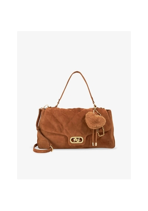 Womens Dune Regency Suede Textured Shoulder Bag