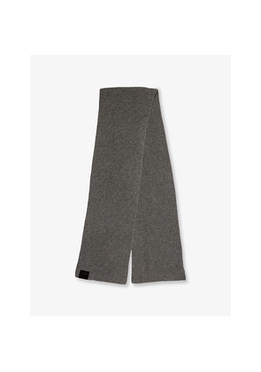 Mens Tom Ford Logo-Tab Brushed Cashmere Scarf