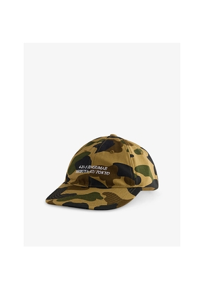 Mens A Bathing Ape 1st Camo Slogan Adjustable Cotton Cap