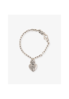 Mens Emanuele Bicocchi Sacred Heart 925 Sterling-Silver Bracelet