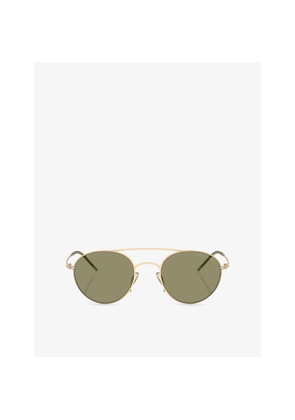 Giorgio Armani Ar6169 Round-Frame Metal Sunglasses