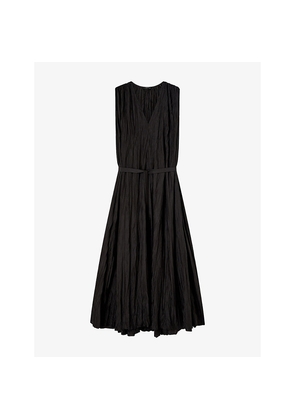 Womens Joseph Martini Crinkled-Texture Silk-Habotai Maxi Dress