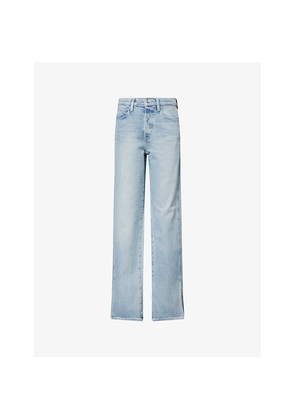 Womens Paige Sawyer Wide-Leg Denim-Blend Jeans