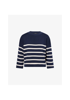 Womens Weekend Max Mara Pinide Stripe-Print Knitted Cotton Jumper