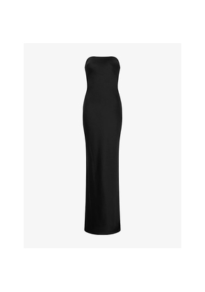 Womens Omnes Amdra Strapless Satin Maxi Dress