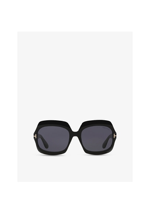 Womens Tom Ford Tr001878 Ren Irregular-Frame Acetate Sunglasses