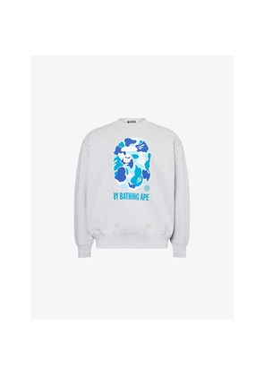 Mens A Bathing Ape Regular-Fit Logo-Print Cotton-Blend Sweatshirt