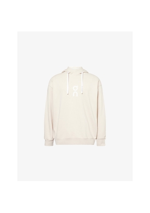 Mens Club Brand-Print Cotton-Blend Hoody