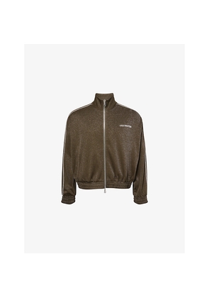 Mens Cole Buxton Glitter Logo-Print Woven Track Jacket