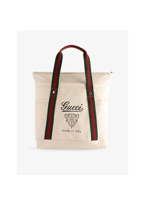 Mens Gucci Printed Canvas Large Tote Bag