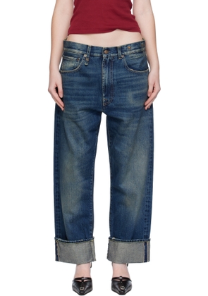 R13 Blue Cuffed X-BF Jeans