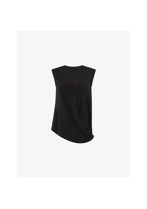 Womens Issey Miyake Draped Sleeveless Woven Top