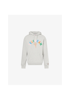 Mens Icecream Cone Popover Cotton-Jersey Hoody