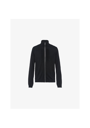 Mens Prada Waffle Turtle-Neck Wool Cardigan