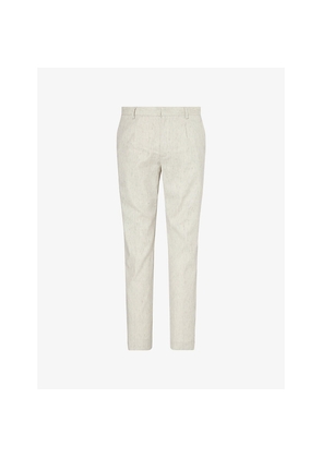 Mens Paige Shultz Pleated Cotton-Linen Blend Trousers