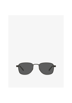 Womens Saint Laurent Sl 741 Rectangular-Frame Metal Sunglasses