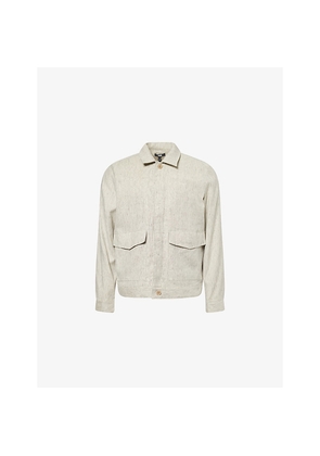 Mens Paige Jerico Melange Stretch-Cotton and Linen Woven Blend Jacket