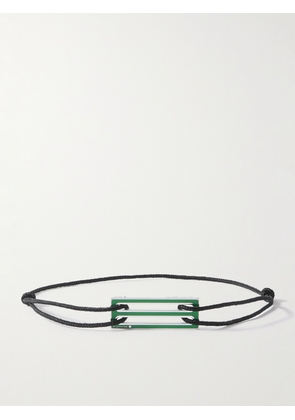 Le Gramme - Le 2.5g Sterling Silver, Enamel and Cord Bracelet - Men - Green