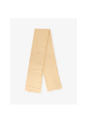 Womens Burberry Logo-Jacquard Wool and Silk-Blend Scarf