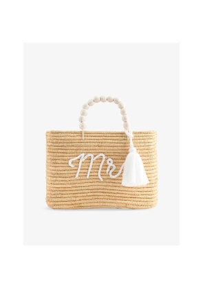 Womens Boutique Bonita Mrs Raffia Basket Bag