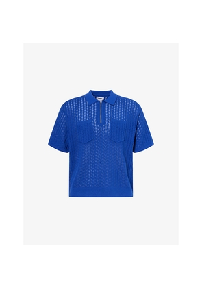 Mens Obey Grant Short-Sleeves Cotton Jumper