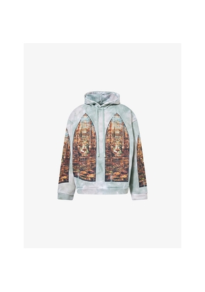 Mens Who Decides War By Ev Bravado Eden Graphic-Print Cotton-Jersey Hoody