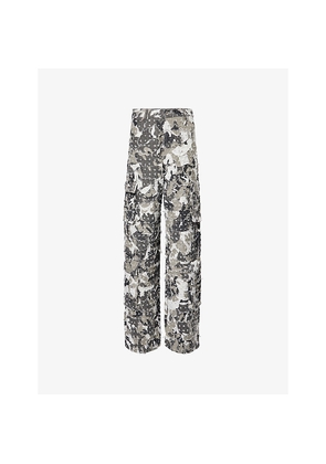 Mens Who Decides War By Ev Bravado Micros Distressed Camouflage Cotton Trousers