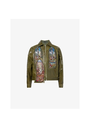 Mens Who Decides War By Ev Bravado Eden Embroidered Leather Jacket