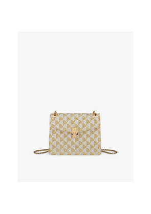 Womens Bvlgari Serpenti Forever Day-To-Night Small Crystal and Leather Shoulder Bag