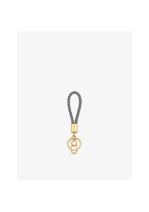 Womens Bvlgari Bvlgari Yellow Gold-Plated Brass and Leather Keyring