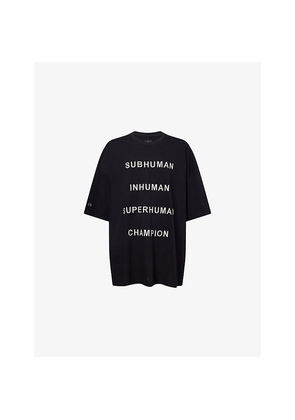 Mens Rick Owens x Champion Human Oversized Cotton-Jersey T-Shirt
