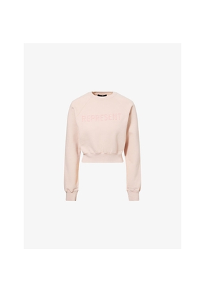 Womens Represent Fly Cropped Cotton Sweatshirt