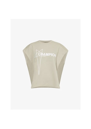 Womens Rick Owens x Champion Tatlin Logo-Embroidery Cotton-Jersey Sweatshirt