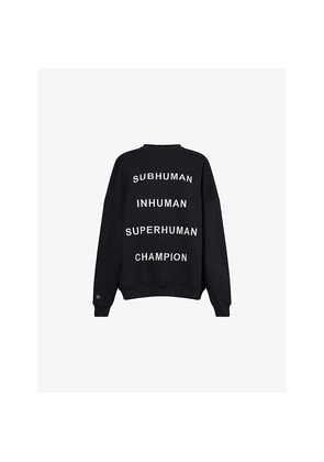 Womens Rick Owens x Champion Jumbo Logo-Embroidery Cotton-Jersey Sweatshirt