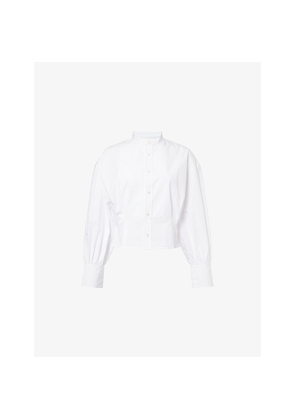 Womens Polo Ralph Lauren Cropped Bib Cotton Sport Shirt