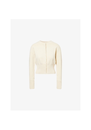 Womens Represent Louie Round-Neck Stretch-Woven Cardigan