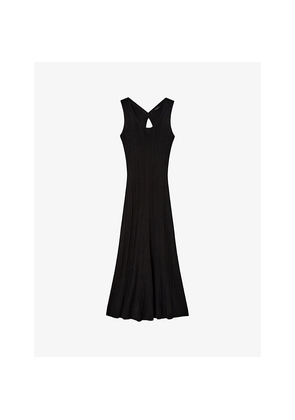 Womens Joseph Round-Neck Sleeveless Ribbed-Knit Maxi Dress
