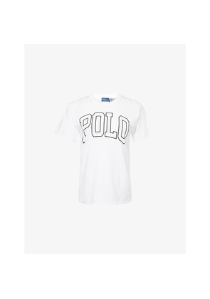 Mens Polo Ralph Lauren Logo-Text Round-Neck Cotton T-Shirt