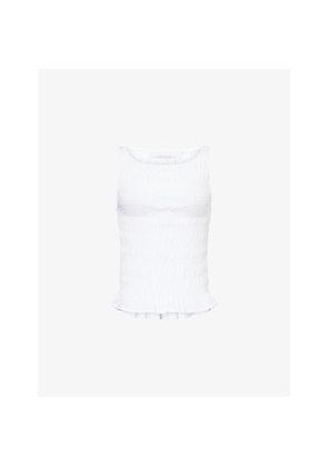 Womens Peachy Den The Deba Shirred Faille Top