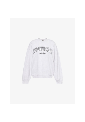 Womens 4th & Reckless Leon Logo-Embroidery Cotton-Jersey Sweatshirt