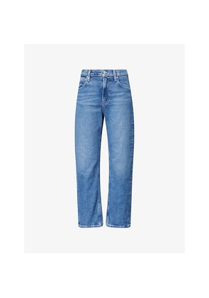 Womens Paige Sawyer Ankle Straight-Leg Denim Jeans