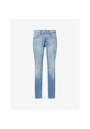 Mens 7 For All Mankind Slimmy Tapered-Leg Stretch-Denim Jeans