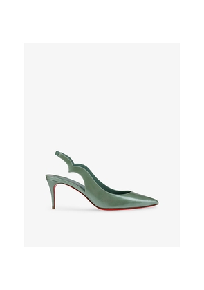 Womens Christian Louboutin Hot Chick Sling 70 Leather Heeled Courts