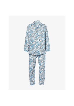 Mens Derek Rose Ledbury Floral-Print Cotton Pyjamas