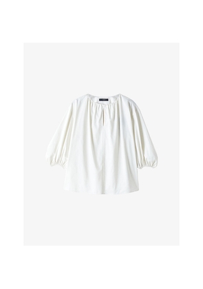 Womens Joseph Godin Balloon-Sleeved Cotton Blouse