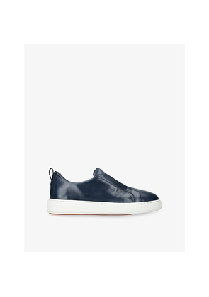 Mens Santoni Clean Icon Victory Leather Low-Top Trainers