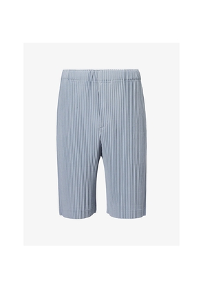 Mens Homme Plisse Issey Miyake Pleats Regular-Fit Knitted Shorts