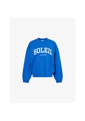 Womens 4th & Reckless Ariana Text-Embroidery Cotton-Jersey Sweatshirt